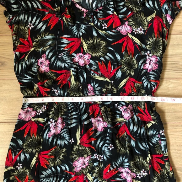 Women’s Calzedonia Cobey Black Floral Tropical Maxi Dress Beach Coverup size S - Picture 12 of 16